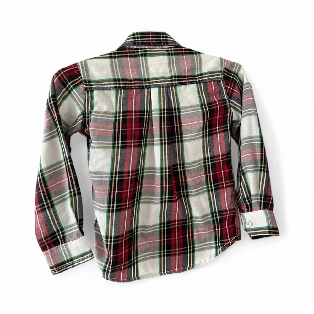 Tommy Hilfiger Kids Plaid Shirt - Red, Green, White